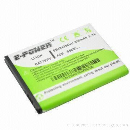 3.7V Mobile Phone Battery with 1,550mAh Capacity for Samsung Galaxy W s5820